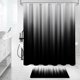 thumbnail image 3 of Juego de 4 cortinas de ducha con degradado rojo y negro con alfombras y tapa de inodoro, juego de baño de tela impermeable simple y moderno, juego de decoración de baño abstracto gótico con rayas, 3 of 6