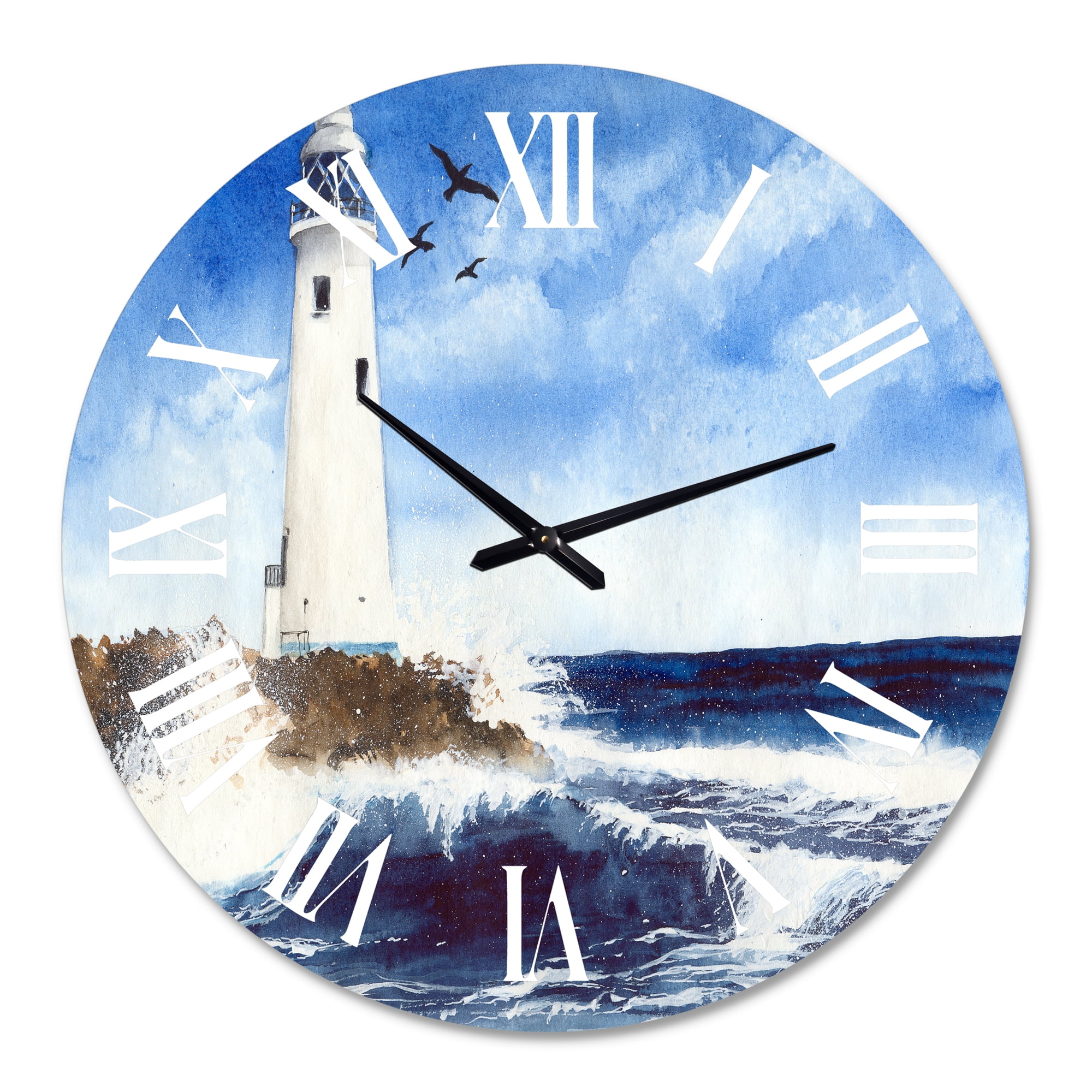 Designart 1 in Coastal Wall Clock