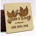 thumbnail image 1 of Rustic Wedding Save the Date Wooden Magnet 20 Custom Engraved Wood Magnet Personalized Gift, 1 of 3