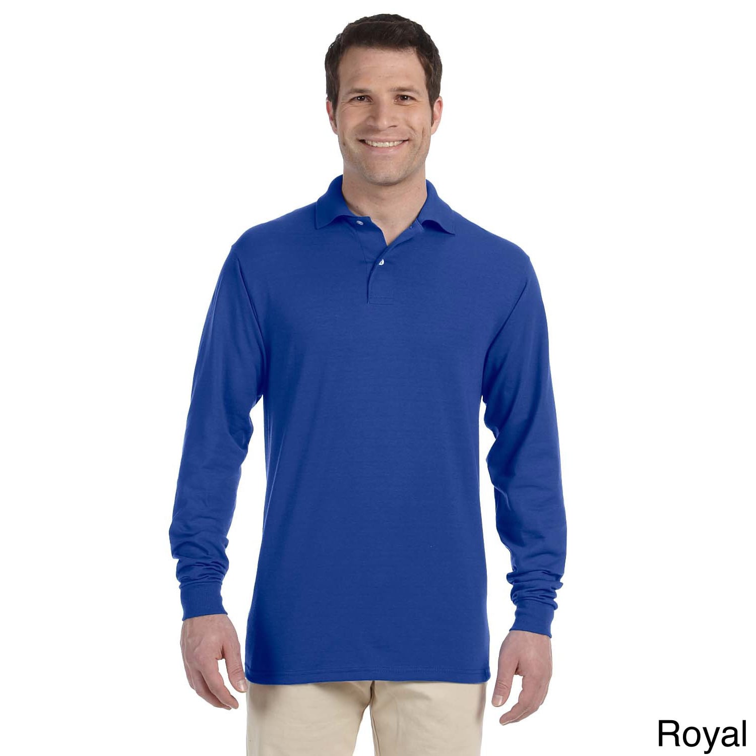 Long Sleeve Jersey Polo Royal 