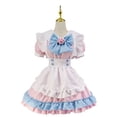 thumbnail image 5 of Vestido de dama de honor de talla grande S-5xl, vestido lolita con lazo grande súper lindo, vestido lindo rosa y azul grande para mujer, 5 of 5