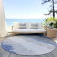thumbnail image 6 of Addison Rugs Chantille Indoor/Outdoor Transitional Stripes Navy Washable Round Rug, 8' x 8', 6 of 6