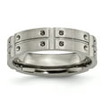 thumbnail image 1 of Titanium 6mm Brushed and Polished Band Ring 10 Size, 1 of 6