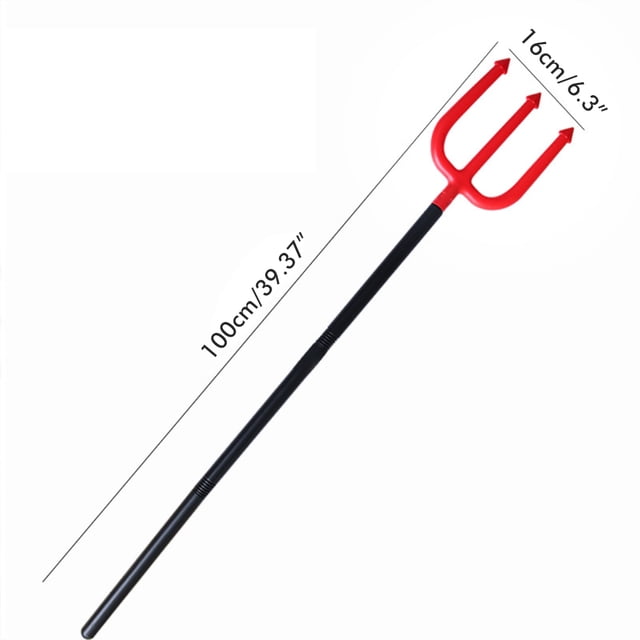 Juguete Demon Trident, 4 secciones empalme Grim Grim Reaper Scythe Halloween Cosplay Props resultados impresionantes