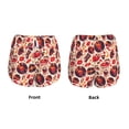 thumbnail image 3 of Balery Skull rock record music heart Pantalones cortos deportivos para mujer con forro y dos bolsillos, elásticos, para entrenamiento, gimnasio, yoga-X-Large, 3 of 7