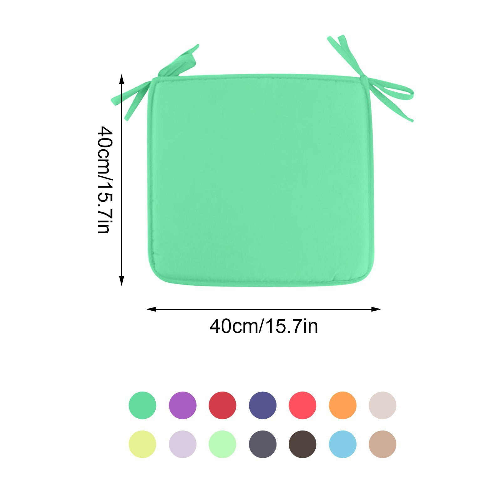 Outdoor Indoor Waterproof Seat Cushions,16x16 Inches Patio Chair Cushion with Ties,Machine Washable Seat Pad for Home Garden Kitchen Dining Office Chair, Beige
