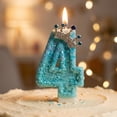 thumbnail image 5 of Cartoon Number Candle for Birthday, Glitter Crown Design Blue Numeral Candle, For Cake Topper Party Celebration, Adults Birthday, Baby Shower, Wedding Anniversary, 5 of 5