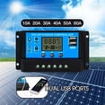 thumbnail image 2 of Cateissary Regulador de panel solar Controlador de carga de Pantalla LCD Gestión de carga PWM de 4 etapas completa Electrodomésticos Azul 60A Cateissary HA5851-06B, 2 of 6