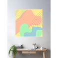 thumbnail image 2 of Colorful Lines In Pastel, The Feeling Of Spring As A Pattern Poster Wall Art, Modern Wall Decor For Living Room Bedroom, 24x24 UNFRAMED, 2 of 3