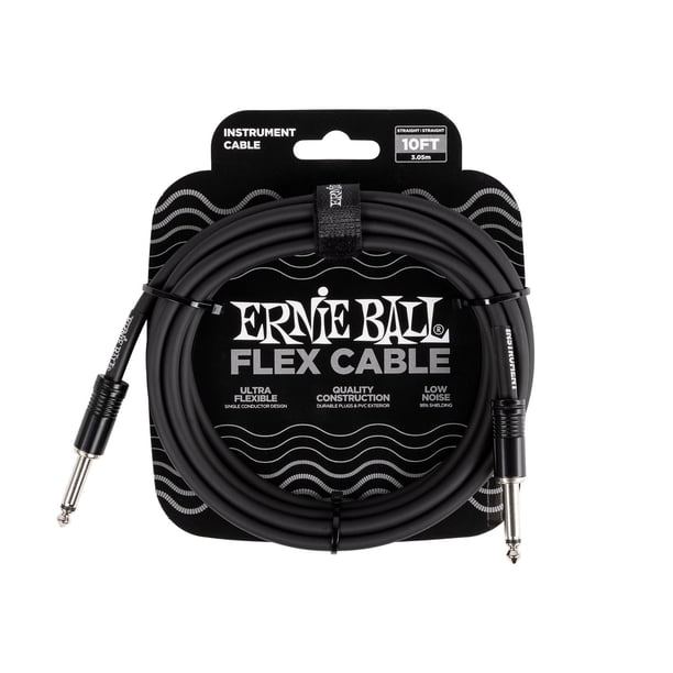 Cable para Instrumentos Ernie Ball Negro 3m Recto