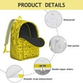 thumbnail image 4 of Adorable Bee Pattern Backpack – Honeycomb Bumble Bee Cartoon Print Bookbag for Outdoor Travel and School, 4 of 5