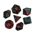 thumbnail image 4 of 7x Polyhedral Dices Smooth D4-D20 for Math d4 d8 Teaching Bar Table Board Games Red Green, 4 of 7