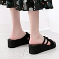 thumbnail image 4 of NOKIO Womens Platform Sandals with Arch Support Women Summer Breathable Open Toe Fashion Non-Slip Wedge Slippers Beach Shoes Women's Comfort Slides EVA Flat Sandals, 4 of 9