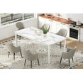 thumbnail image 5 of Industrial Dining Table for 6–8 - Long Rectangular Modern Kitchen & Dining Room Table with Sturdy Metal Legs - Wood Grain Finish, Rounded Corners - Versatile for Living Room, Office, or Workspace, 5 of 7