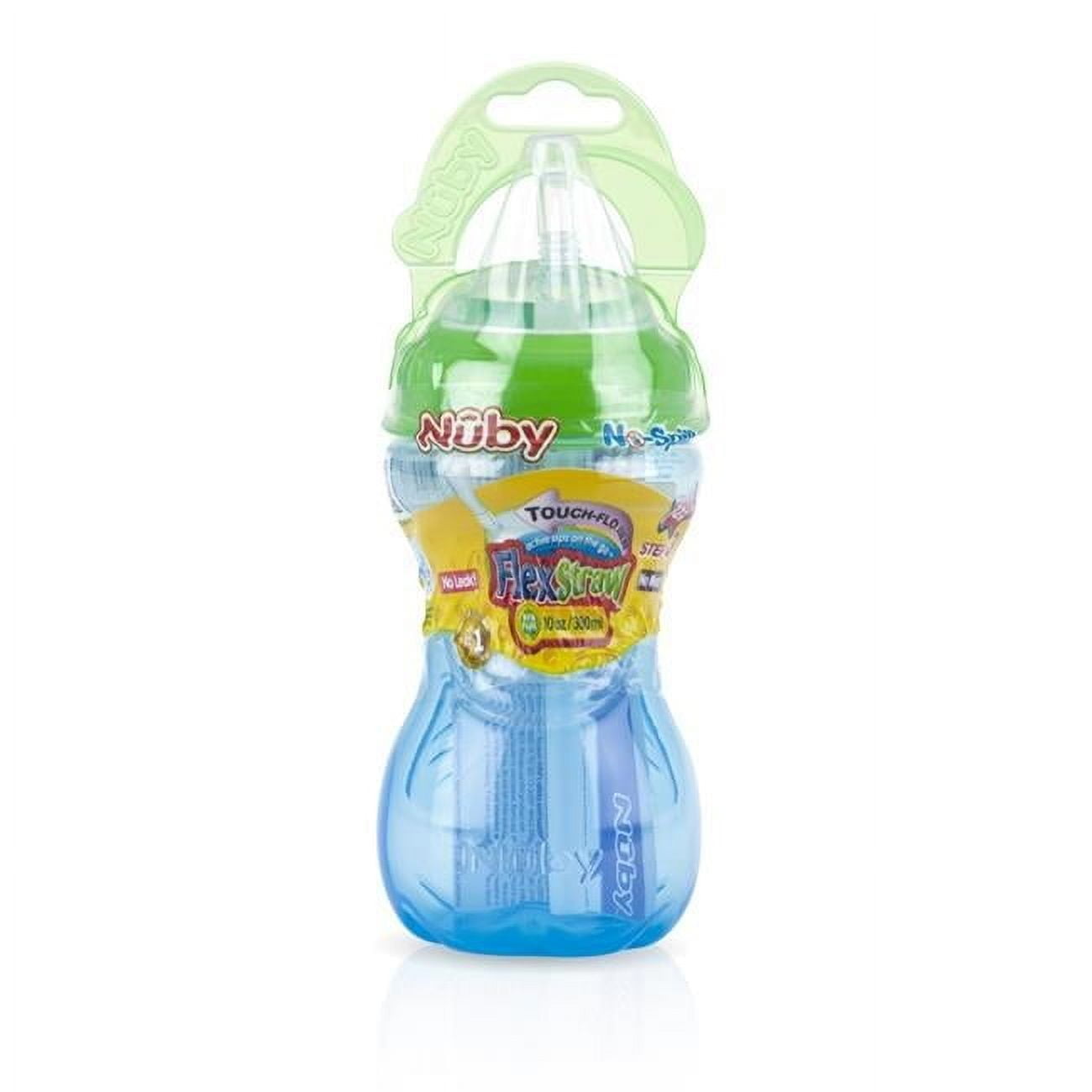 DDI 2362486 10 oz 12 Month Flex Straw Nuby No-Spill Click-It Cups, Assorted Color - Pack of 48