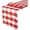 Red White, variant on Dalrosia Buffalo Check Table Runner Cotton White and Black Plaid Classic Stylish Design for Family Dinner Christmas Holiday Birthday Party Table Home Decoration
