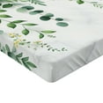 thumbnail image 2 of Ambesonne Eucalyptus Leaves Fitted Sheet, Leafy Branches, Queen Size, Fern Green Pastel Yellow, 2 of 3