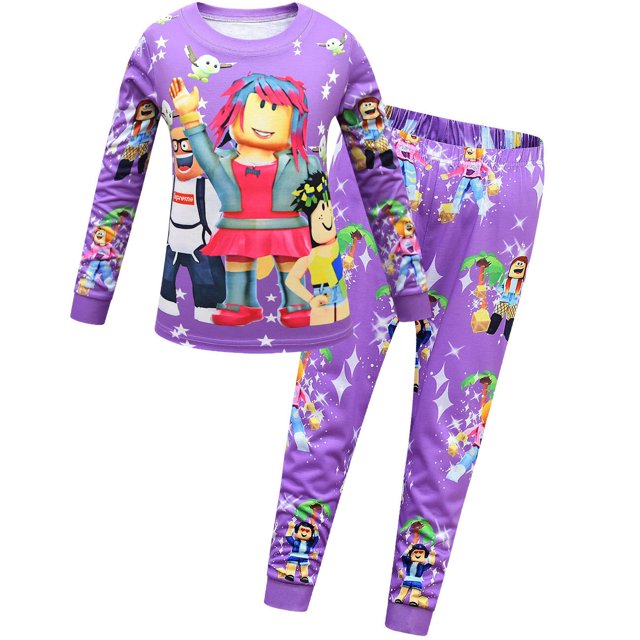 Roblox-traje bidimensional para niños, ropa de casa para niñas, pijamas de primavera y otoño, el mejor regalo de cumpleaños, nuevo juego circundante