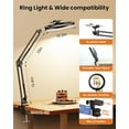 thumbnail image 6 of Upgrade Light Overhead Camera Phone Mount for Desk, 10” Selfie Light with Stand Tripod for iPhone, Light with Phone Holder for Video Recording,Zoom Meeting,Live Streaming Tiktok,YouTube, 6 of 8