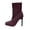 Wine, variant on Women's Round Toe Stiletto Heels Ankle Boots Stretchy Knitted Booties Fall Winter Pull On High Heel Sock Boots for Work Office Wedding