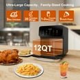 thumbnail image 5 of Bluebow Air Fryer 12QT Convection Oven with 10-in-1 Multi Function, Visible Window and Touchscreen, Black, 5 of 8