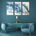 thumbnail image 3 of Abstract Blues with Gold Framed Canvas Wall Art, 3 of 3