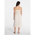thumbnail image 3 of Time and Tru Women's Sleeveless Smocked Midi Dress, Sizes XS-XXXL, 3 of 5