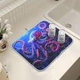 thumbnail image 7 of Ryvnso Octopus in Sea Dish Drying Mat for Kitchen Countertop 18x24 Large Dish Pad Drainer Rack Dish Sink Mats, 7 of 7