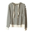 thumbnail image 4 of SGMVNU Sweatshirts for Women Hoodie Pullover Striped Hooded Sweatshirt Long Sleeve Casual Pullover Top Soft Athletic Sweatshirt with Front Pocket Workout Winter Clothes(White, Size XL), 4 of 5