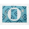 thumbnail image 1 of S4Sassy Blue Diamond Geometric Everyday Washable Placemats With Napkins Dining Table Decor, 1 of 3
