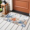 thumbnail image 4 of Entryway Rug 2'x3', Blue Coastal Small Rug for Kitchen Bathroom Door Mat Indoor Entrance, Summer Beach Starfish Weeping Eucalyptus Wooden Non-Slip Area Rugs Floor Mats Carpet Front Door Rugs, 4 of 8