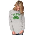 thumbnail image 4 of Live Slow Turtle Tortoise Animals Long Sleeve TShirt Men Women Brisco Brands S, 4 of 6