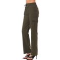 thumbnail image 3 of Made by Olivia Women's Flap Pocket Drawstring Elastic Waist Millennium Cargo Pants, 3 of 5