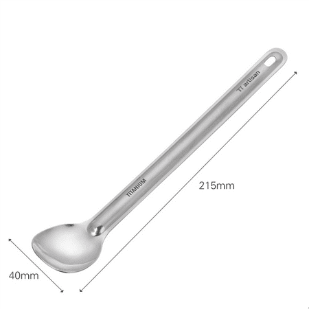 

Chamat Long-Handled Titanium Spoon Titanium Spoon Camping Spoon Outdoor Tableware for Camping Travel