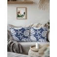 thumbnail image 2 of Outdoor Pillows Waterproof, Navy Blue Starfish Coastal Throw Pillows with Inserts Included, Summer Coral Shell Beach Nautical Indoor Outdoor Decorative Lumbar Pillow for Bed/Couch/Patio 16"x16", 2Pcs, 2 of 8