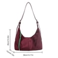 thumbnail image 3 of Bolso Hombro Ante para Mujer Con Correa Ajustable Hobo El (vino) Rojo, 3 of 9
