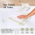 thumbnail image 6 of HEIRLOOM COMFORT Lemon Green and White Waffle Kitchen Towels 5 Pack, 100% Cotton, 16x26 Inch, Super Absorbent, Reusable Fast Drying Dish Towels for Cleaning, Washing, Drying Dishes, Kitchen, 6 of 7