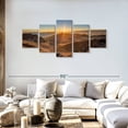 thumbnail image 2 of Elephant Stock Haleakala Volcano Golden Sunrise Wall Art - Horizontal Multi Panel Canvas - Living Room Wall Decor - Nature Multi Panel - Brown And Blue Decor - 68" x 30", 2 of 8