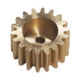thumbnail image 1 of Piñón servo de 18 dientes, componente de modificación del tren de engranajes, alta dureza, robusto, fácil reemplazo, latón de 0,79 pulgadas, 1 of 9