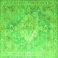 thumbnail image 1 of Ahgly Company Indoor Square Medallion Green Traditional Area Rugs, 3' Square, 1 of 1