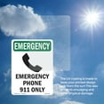 thumbnail image 5 of Phone 911 Only With Symbol OSHA Emergency Vinyl Decal Label 5 Inch x 3.5 Inch - 5 Pack, 5 of 6
