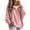 #0082-Pink, variant on Hoodies for Women Pullover Hooded Henley Button Long Sleeve Corduroy Texture Tops for Women Loose Fit Y2K Trendy Boho Womens Tops