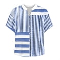 thumbnail image 3 of Camisetas Casuales de Mujer con Cuello en V Manga Corta Solta Botón de Verano Impreso Camiseta de Moda, 3 of 5