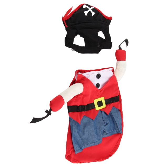 Lindo Disfraz de Pirata para Mascota Ropa de Cosplay Suave y Cómoda para Navidad Halloween Divertido Disfraz de Pirata para Perro con Sombrero ANGGREK Otros