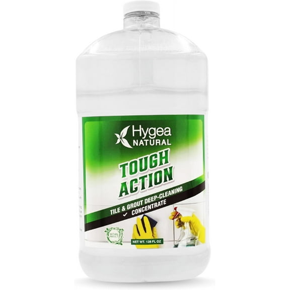 Hygea Natural Tough Tile Cleaner, Shower & Floor Cleaner for Soap Scum and Grout, Concentrate, 128 oz