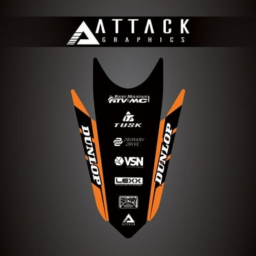 Attack Graphics Renegade Rear Fender Decal KTM Orange For KTM 500 EXC-F Six Days 2020-2023