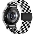 thumbnail image 1 of wonima44 Stretchy Band Compatible With Samsung Galaxy Watch 7 6 5 4 FE 40mm 44mm/5 Pro/6 4 Classic 47mm 43mm 42mm 46mm, One Click No Gap Gradient Print Nylon, 1 of 1