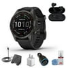 Fenix 7S Sapphire Solar Edition Carbon w/Black Band With Deluxe Accessory Kit