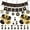 A, variant on Graduation Decorations 2026 Black and Gold Graduation Party Supplies 33PCS Graduation Decorations Set Banner Balloons Streamers Cupcake Toppers for High School & College Celebrations