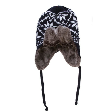 Unisex Cold Weather / Winter Knit Faux Fur Hat with (Best Hat For Running In Hot Weather)